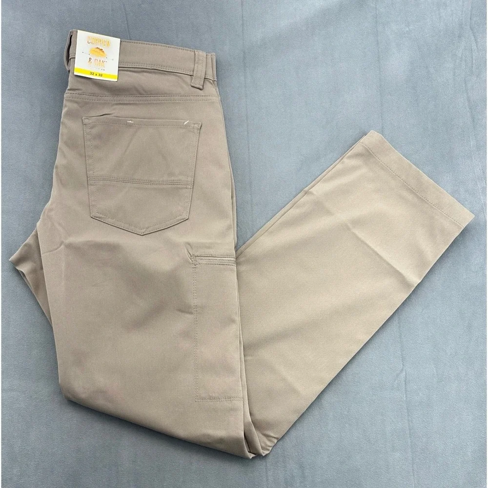 Copper Oak Supply Co Mens Tan Straight Leg Cargo Pants Size 32x32 100 Polyester